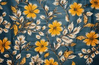 Indian block print floral pattern graphics silk art.