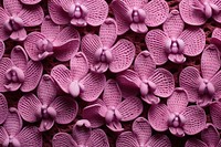 Knit orchid blossom flower purple.