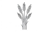 Vector illustration of barley line icon illustrated drawing sketch.