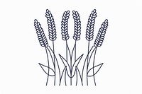 Vector illustration of pearl millet line icon chandelier agropyron grass.