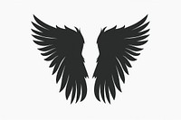 Angel wing icon silhouette animal symbol.