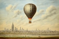 Hot air balloon transportation landscape aircraft.