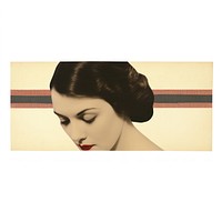 Art deco portrait adult white background.