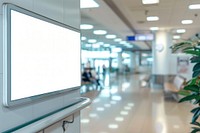 Sign mockup electronics hardware indoors.