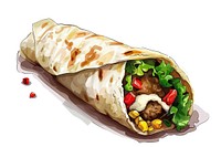 Shawarma burrito diaper bread.