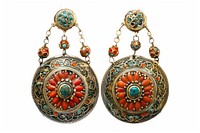 Ottoman painting of earring jewelry pendant locket.