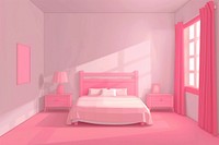 Bedroom furniture pink architecture.