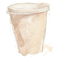 Coffee cup sketch ripped paper white background refreshment disposable.