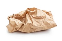 Crumpled paper bag white background simplicity clothing.