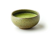 Matcha green tea porcelain pottery bowl.