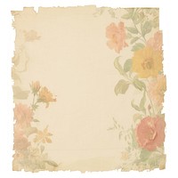 Vintage floral pastel ripped paper backgrounds pattern art.