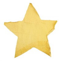 Yellow star ripped paper white background starfish clothing.