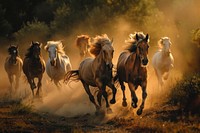 Horses running outdoors animal mammal.