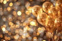 Gold balloons backgrounds lighting illuminated.