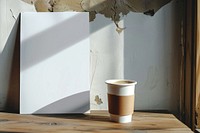 Paper poster mockup mold cup mug.