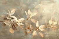 Oil painting of a close up on pale plant backgrounds nature art.