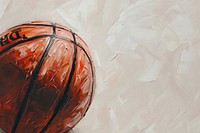 Oil painting of a close up on pale basketball backgrounds drawing sports.