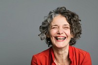 Beautiful gorgeous 50s mid age laughing woman person.
