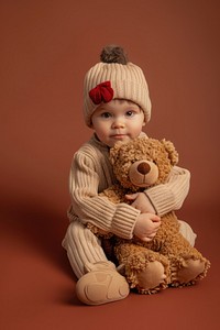Photo of kid photography teddy bear clothing.