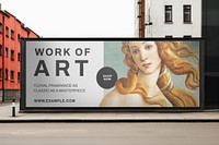 Artwork ad billboard sign mockup psd