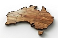 3d render of australia map wood material architecture topography hardwood.