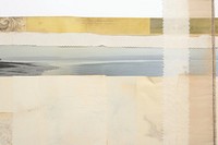 Adhesive tape is stuck on a ocean ephemera collage backgrounds painting art.