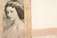 Adhesive tape is stuck on a sparkle ephemera collage portrait paper dress.