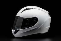 Full face motorcycle white helmet mockup protection technology headwear.