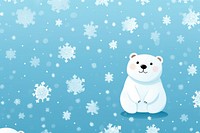 Polar bear seamless snow snowflake snowman.