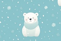 Polar bear seamless snow snowflake snowman.