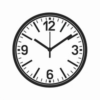 A black vector linear clock icon white furniture deadline.