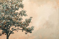 Close up on pale tree painting backgrounds plant.