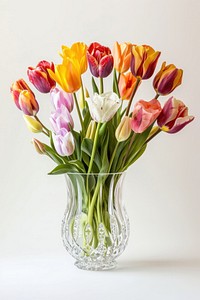 A tulip bouquet vase blossom pottery.