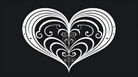 Heart divider ornament pattern line logo.