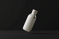 White bottle mockup black background container drinkware.