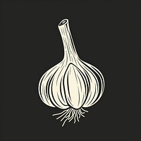 Logo of garlic vegetable food ingredient.