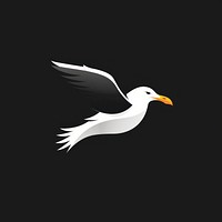 Logo of seagull animal flying bird.