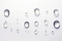 Water drops of different shapes backgrounds transparent simplicity.