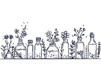 Divider doodle of homeopathy illustrated graphics drawing.