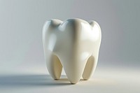 Simple 3D of a large tooth white art porcelain.