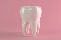Simple 3D of a large tooth investment toothbrush figurine.