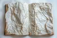 Book in style of crumpled paper publication aluminium.
