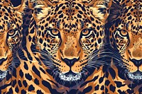 Vector illustration animal skin leopard seamless pattern wildlife cheetah mammal.
