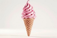 3D render of ice cream cone dessert food chocolate.