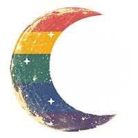 Rainbow with moon image astronomy night font.