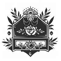 Jewelry box pattern drawing logo.