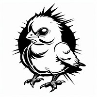 Baby chick drawing animal sketch.