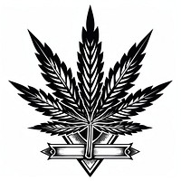 Marijuana plant leaf logo.