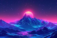 Mountain purple astronomy landscape.