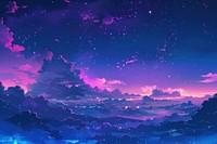 Night sky purple backgrounds outdoors.